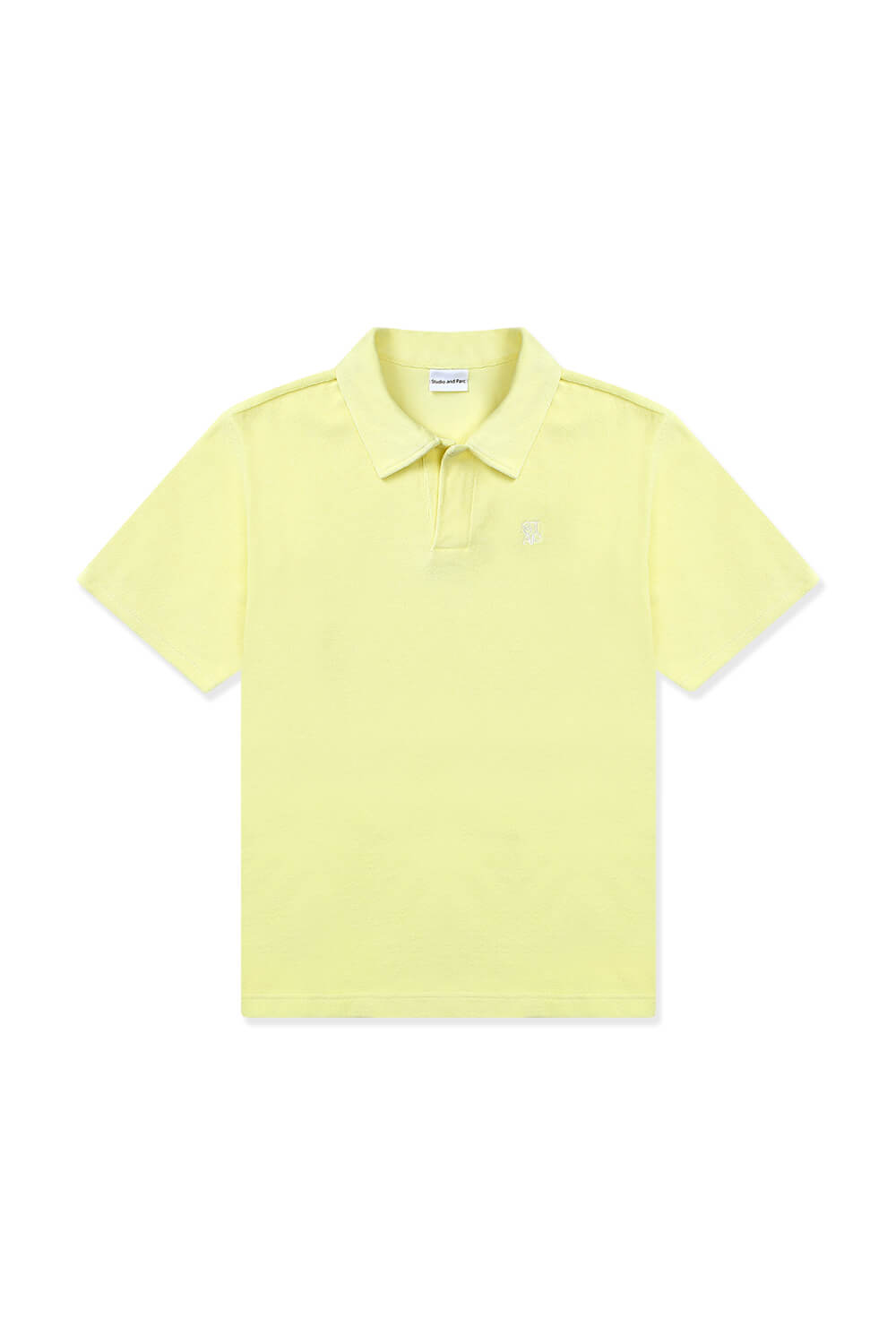 (UNI) Logo Terry Collar T-Shirt_Lemon