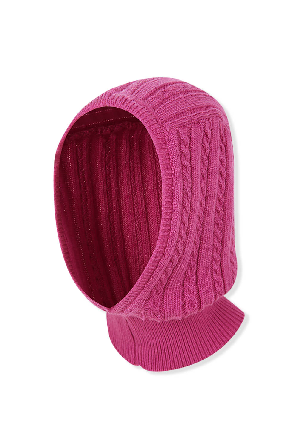 이민경,김진착용 (UNI) Monceau Cable Knit Balaclava_Pink