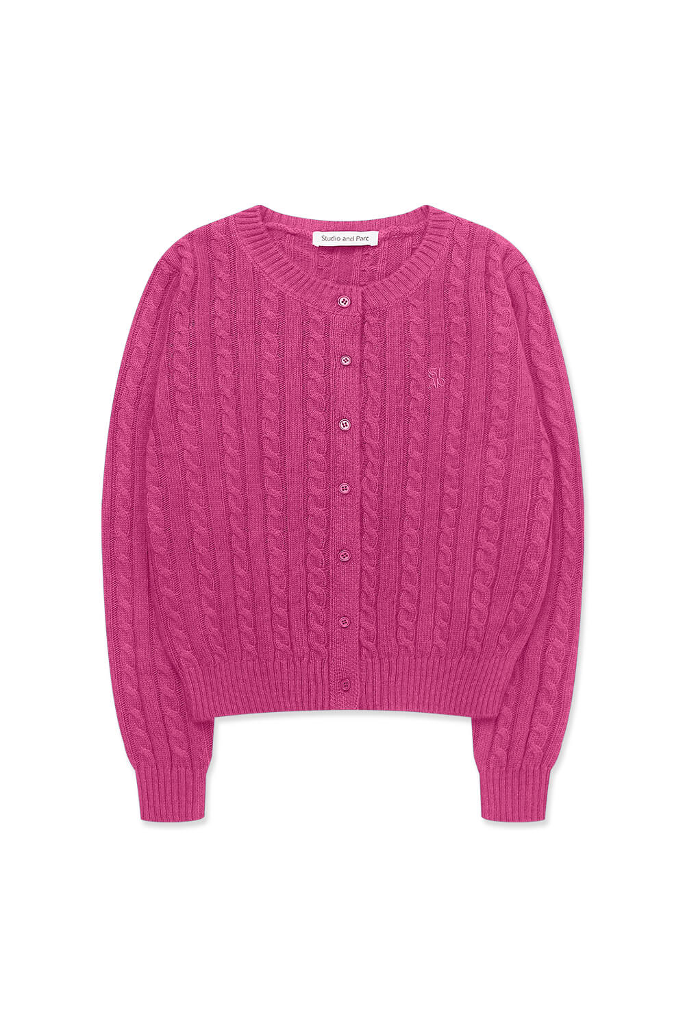 [3차 리오더] (WOMEN) Monceau Cable Knit Cardigan_Pink